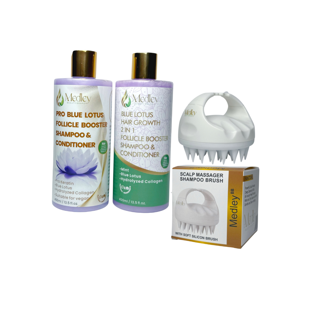 Medley Scalp Care Shampoo Set with Brush