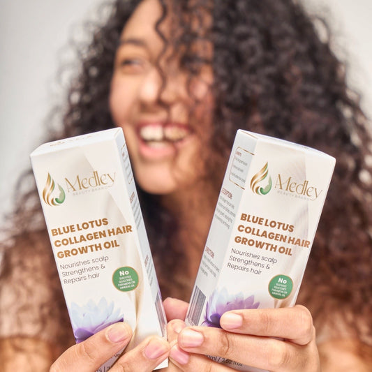 Blue Lotus collagen hair growth oil mega 3 combo { Pack of 3 }