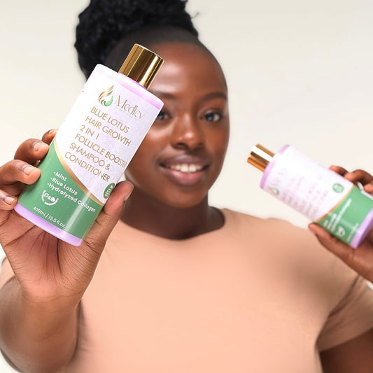 Blue Lotus hair growth 2 in 1 follicle booster shampoo & conditioner