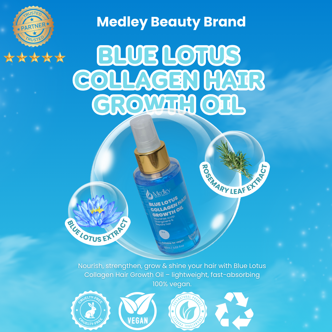 Blue Lotus collagen hair growth oil mega 3 combo { Pack of 3 }